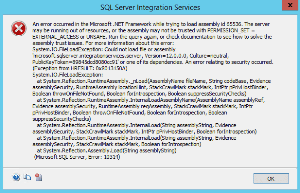 SSIS Deployment error | Insight